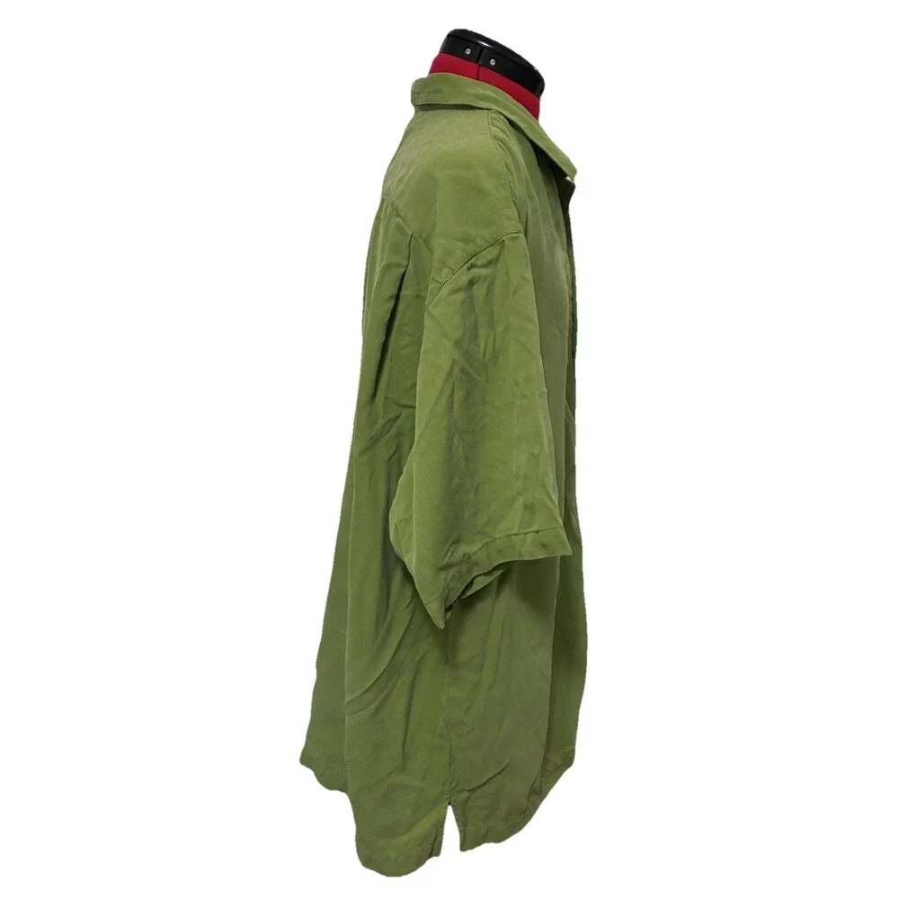 Tommy Bahama Men’s Green 100% Silk Shirt Size Large - Picture 5 of 7